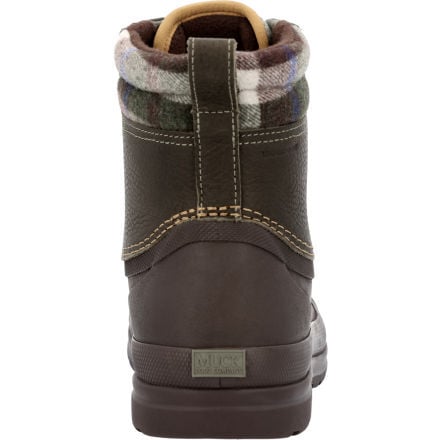 Men s Originals Leather Duck Boot ODL3PLD Brown Plaid Wool
