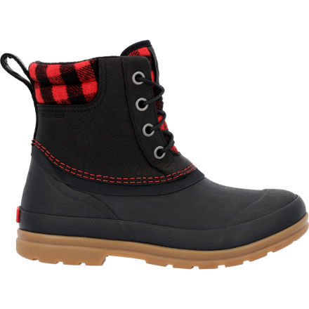 Muck Womens Originals Duck Lace Boot Black Buffalo Plaid 5