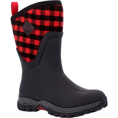 Muck Boots Women's Arctic Sport II Mid Boots, Black Plaid