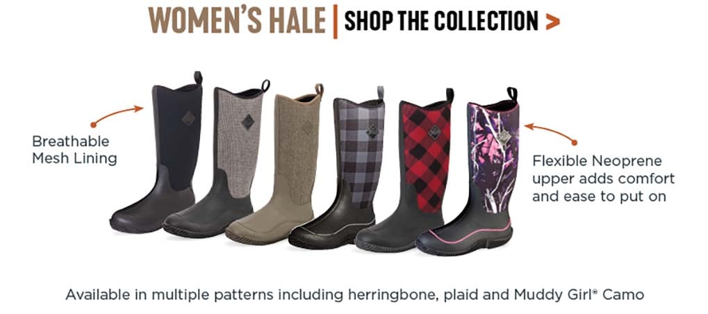 'Women's Hale: Breathable mesh lining, and flexible neoprene upper adds comfort and ease to put on. Available in multiple patterns including herringbone, plaid and Mudd Girl Camo.'