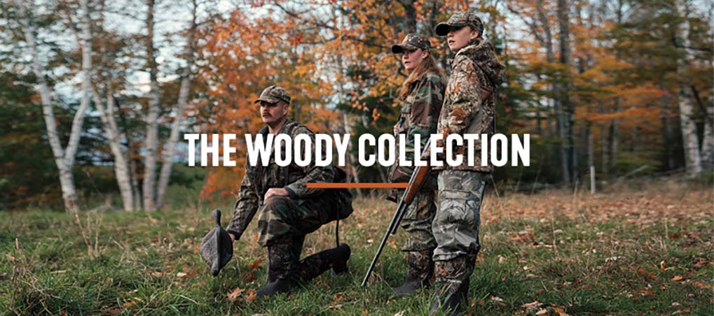 'The Woody Collection' Father daughter and son waiting patiently while duck hunting wearing their Muck Woody boots